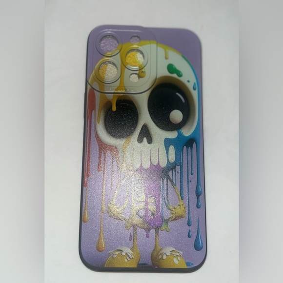 iPhone 14 ProMax Holloween Skull Art Soft Phone Case NWT - Picture 9 of 10